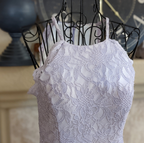 Women's NightWay Lavender Mermaid Gown or Prom Dress w/ sparkle Size 8 - Picture 7 of 13